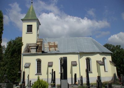 Oprava strechy na kostole